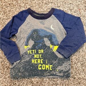 OshKosh B'gosh Yeti Long Sleeve Shirt - Navy and Gray